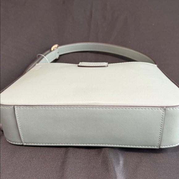 COACH New York Eliza Leather Shoulder Bag w/ Zipper Closure in Sage Green NWT - Picture 10 of 13